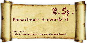 Marusinecz Szeveréd névjegykártya